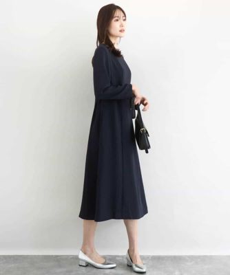 サテンジョーゼット サイドベルトワンピース／洗える | MK MICHEL