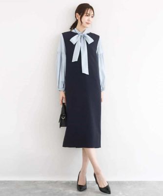 MK ミッシェルクラン（MK MICHEL  ）/バックフリルデザイン ジャンパースカート/洗える バックフリルデザイン ジャンパースカート／洗える | MK MICHEL KLEIN