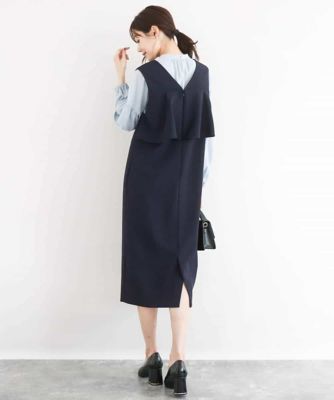 バックフリルデザイン ジャンパースカート／洗える | MK MICHEL KLEIN