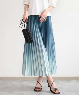 洗える］グラデーションデザインニットプリーツスカート | MK MICHEL