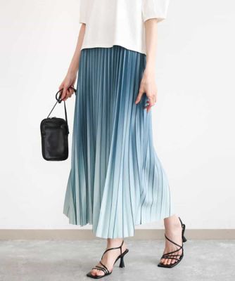洗える］グラデーションデザインニットプリーツスカート | MK MICHEL