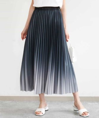 洗える］グラデーションデザインニットプリーツスカート | MK MICHEL