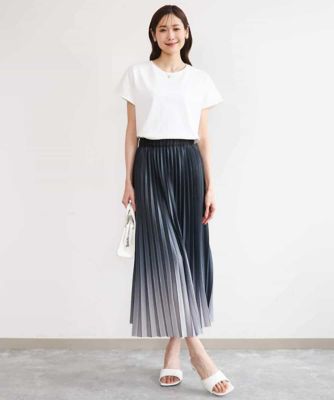 洗える］グラデーションデザインニットプリーツスカート | MK MICHEL