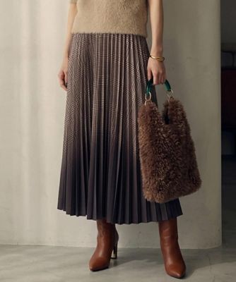 洗える］グラデーションデザインニットプリーツスカート | MK MICHEL