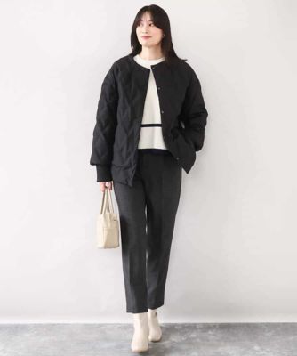 ノーカラーミドル丈ダウンコート | MK MICHEL KLEIN (Women)/エムケー