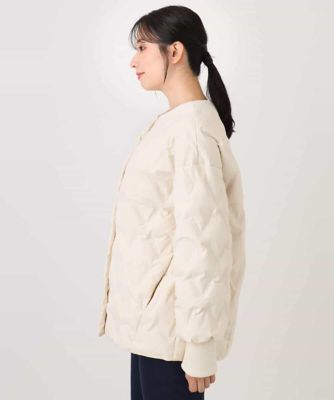 ノーカラーミドル丈ダウンコート | MK MICHEL KLEIN (Women)/エムケー
