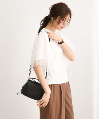 ＜MK MICHEL KLEIN (Women)＞チュール袖カットソー／洗える