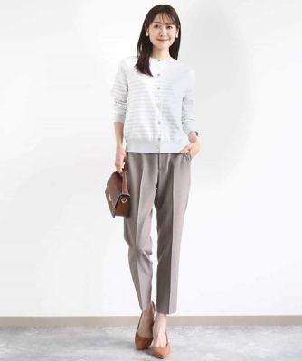 メランジ調テーパードパンツ／セットアップ対応／洗える | MK MICHEL