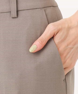 メランジ調テーパードパンツ／セットアップ対応／洗える | MK MICHEL