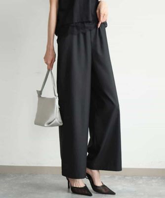 洗える］マイクロサキソニー ワイドパンツ | MK MICHEL KLEIN (Women