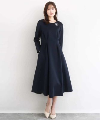 新品タグ付き定価3万程　アンタイトル　 サイドタックワンピース スムースダンボール タックワンピース／洗える | MK MICHEL KLEIN