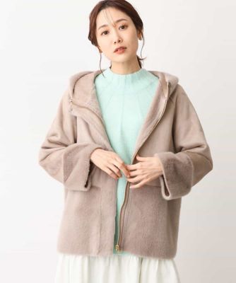 ＜MK MICHEL KLEIN (Women)＞フェイクムートンブルゾン