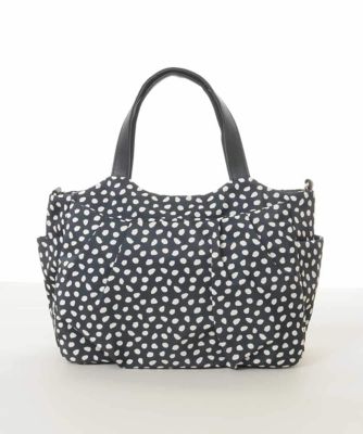 ＜MK MICHEL KLEIN BAG (Women)＞［２ＷＡＹ／軽量／多機能ポケット］ニュアンス柄タックデザイントートバッグ