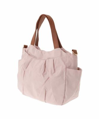 MK MICHEL KLEIN タックラウンドトートバッグ(レッド) セール】 [2WAY]スクエアコンパクトトートバッグ （トートバッグ