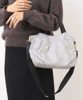 MK MICHEL KLEIN BAG (Women)/エムケーミッシェルクランバッグ [2WAY/500mlペットボトルより軽い]タックギャザーコンパクトトートバッグ ダークグレー93 旅行用かばん・バッグ【三越伊勢丹/公式】