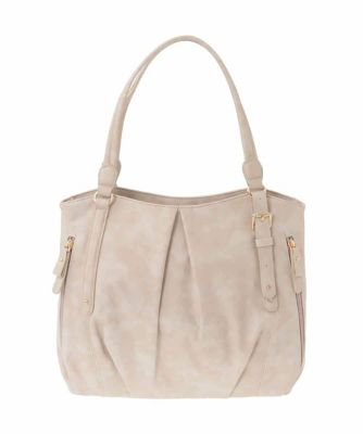 MK MICHEL KLEIN BAG (Women)/エムケーミッシェルクランバッグ [2WAY]合成皮革タックデザイントートバッグ ベージュ82 旅行用かばん・バッグ【三越伊勢丹/公式】