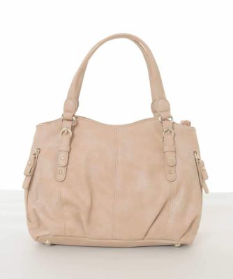 ＜MK MICHEL KLEIN BAG (Women)＞［２ＷＡＹ］シャイニーカラータックデザイントートバッグ