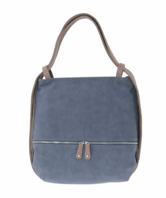 MK MICHEL KLEIN BAG (Women)/エムケーミッシェルクランバッグ [2WAY/A4収納可]デニム風デザイン変形トートバッグ 57ネイビー 旅行用かばん・バッグ【三越伊勢丹/公式】