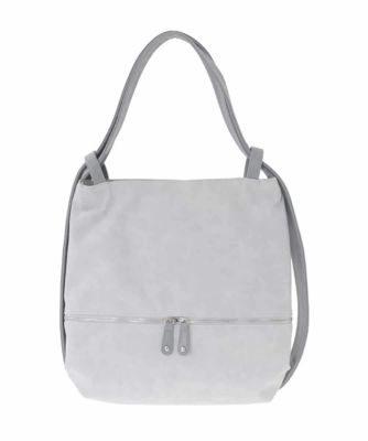 MK MICHEL KLEIN BAG (Women)/エムケーミッシェルクランバッグ [2WAY/A4収納可]デニム風デザイン変形トートバッグ 91ライトグレー 旅行用かばん・バッグ【三越伊勢丹/公式】