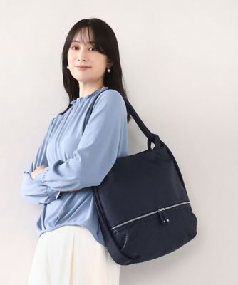 MK MICHEL KLEIN BAG (Women)/エムケーミッシェルクランバッグ [2WAY]パンチングデザイン変形トートバッグ 57ネイビー 旅行用かばん・バッグ【三越伊勢丹/公式】