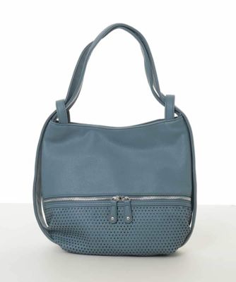 ＜MK MICHEL KLEIN BAG (Women)＞［２ＷＡＹ］パンチングデザイン変形ミニトートバッグ