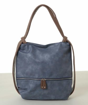 ＜MK MICHEL KLEIN BAG (Women)＞［２ＷＡＹ・Ａ４サイズ対応］フェイクレザー変形トートバッグ