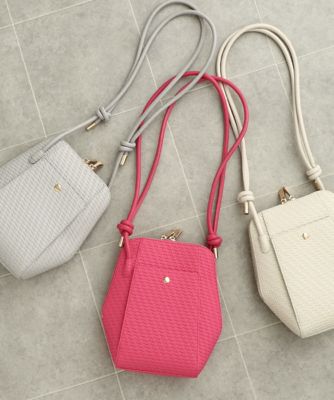 ＜MK MICHEL KLEIN BAG (Women)＞［軽量］メッシュ風コクーンシルエットショルダーバッグ