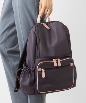 ＜MK MICHEL KLEIN BAG (Women)＞［撥水加工］スクエアデザインバックパック