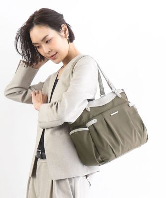 ＜MK MICHEL KLEIN BAG (Women)＞［撥水／２ＷＡＹ／Ａ４収納可］サイドポケットパイピングバッグ