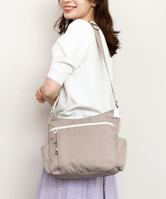撥水／軽量］アクセントレザーショルダーバッグ | MK MICHEL KLEIN BAG