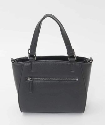 黒い合成皮革サンドバッグ 2WAY］合成皮革スクエアミニトートバッグ | MK MICHEL KLEIN BAG