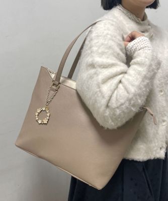 ＜MK MICHEL KLEIN BAG (Women)＞［２ＷＡＹ］フェイクレザースクエアトートバッグ