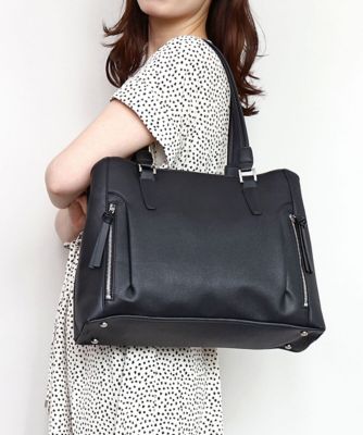 MICHEL ★ミッシェルクラン★A4収納可能バッグ★ショルダー付 A4収納可／2WAY］サイドジップデザイントートバッグ | MK MICHEL