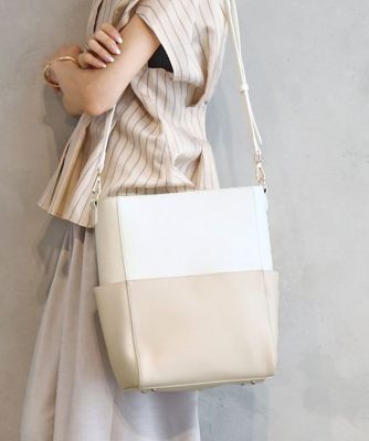 美品✨ エムケーミッシェルクラン トート ハンド バッグ 2way シルバー 2WAY/A4サイズ対応]パンチングデザイン変形トートバッグ(トート