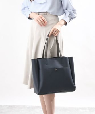 ＜MK MICHEL KLEIN BAG (Women)＞［収納力◎］ナチュラルバイカラースクエアトートバッグ
