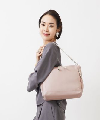 ＜MK MICHEL KLEIN BAG (Women)＞［２ＷＡＹ］パンチングハンドルサイドファスナーバッグ