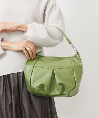 ＜MK MICHEL KLEIN BAG (Women)＞［お豆腐より軽い／２ＷＡＹ］合成皮革ラウンドショルダーバッグ