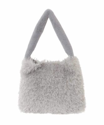 MK MICHEL KLEIN BAG (Women)/エムケーミッシェルクランバッグ [2WAY]ファーショルダースクエアデザインバッグ 91ライトグレー 旅行用かばん・バッグ【三越伊勢丹/公式】