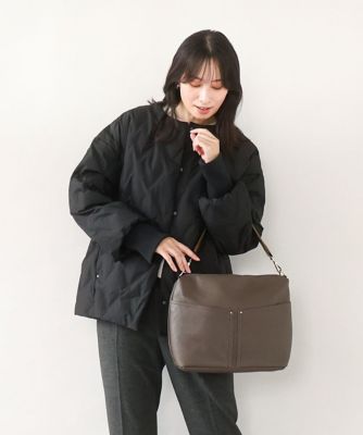 ＜MK MICHEL KLEIN BAG (Women)＞［２ＷＡＹ］合成皮革ダブルポケットスクエアバッグ