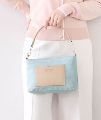 ＜MK MICHEL KLEIN BAG (Women)＞［２ＷＡＹ］異素材ポケットコンパクトデザインバッグ