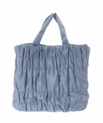 A4収納可／300g以下の軽量］ギャザーデザインナイロントート