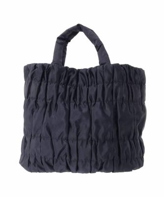 A4収納可／300g以下の軽量］ギャザーデザインナイロントート