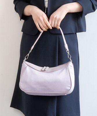 MK MICHEL KLEIN BAG (Women)/エムケーミッシェルクランバッグ ［軽量／２ＷＡＹ］異素材ポイントラウンドショルダーバッグ