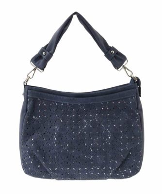 ＜MK MICHEL KLEIN BAG (Women)＞［２ＷＡＹ］パンチングレイヤードショルダーバッグ