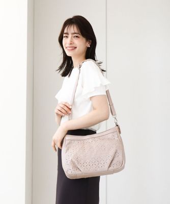 MK MICHEL KLEIN BAG (Women)/エムケーミッシェルクランバッグ [2WAY]パンチングレイヤードショルダーバッグ