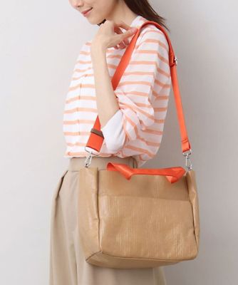 【SALE】MK MICHEL KLEIN BAG (Women)/エムケーミッシェルクランバッグ [2WAY]バイカラーコーティングキャンバストート ベージュ83 旅行用かばん・バッグ【三越伊勢丹/公式】