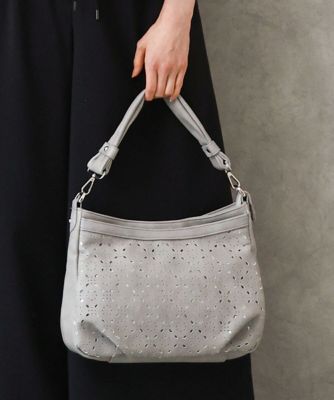 ＜MK MICHEL KLEIN BAG (Women)＞［２ＷＡＹ］パンチングレイヤーデザインバッグ
