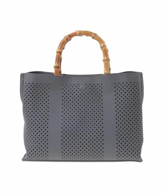 2WAY］バンブーハンドルパンチングバッグ | MK MICHEL KLEIN BAG
