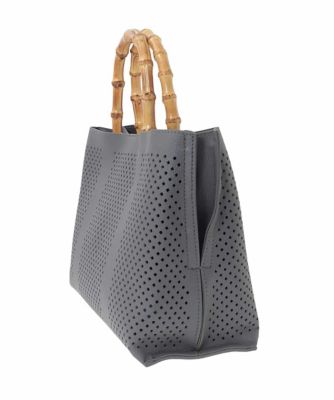 2WAY］バンブーハンドルパンチングバッグ | MK MICHEL KLEIN BAG