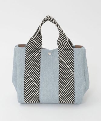 2WAY／インバッグ付き］ヘリンボーンハンドルミニトートバッグ